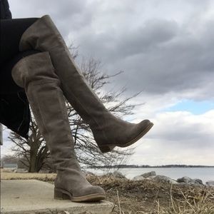 Beautiful suede OTK boots